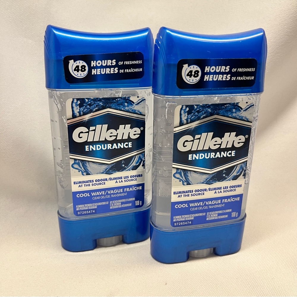 Gillette Endurance Cool Wave Anti-perspirant Deodorant Clear Gel Stick 108 grams
